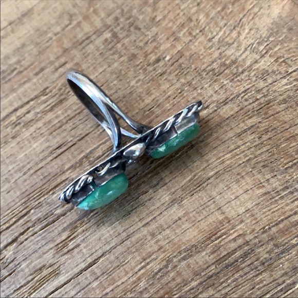 Vintage estate sale turquoise sterling ring - Picture 2 of 5